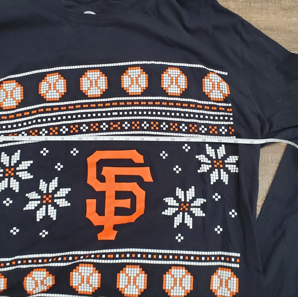 San Francisco Giants Long Sleeve XMAS Sweater Shirt XL - Picture 3 of 5